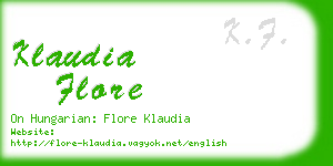 klaudia flore business card